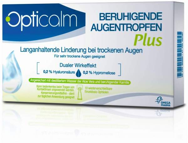 Opticalm Beruhigende Augentropfen Plus in Einzeldosen 10 X 0,5 ml