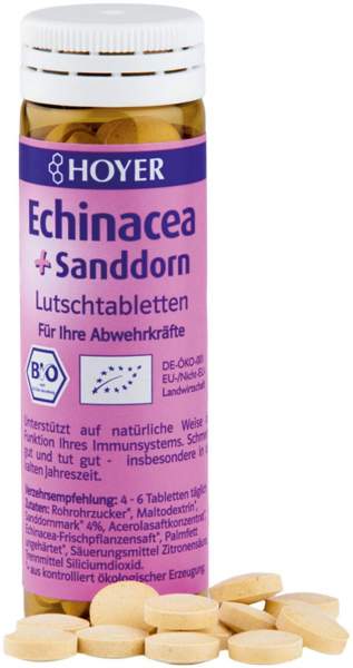 Hoyer Bio Echinacea + Sanddorn 60 Lutschtabletten