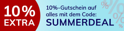 10% Rabatt ab 59€ mit dem Gutschein-Code: SUMMERDEAL