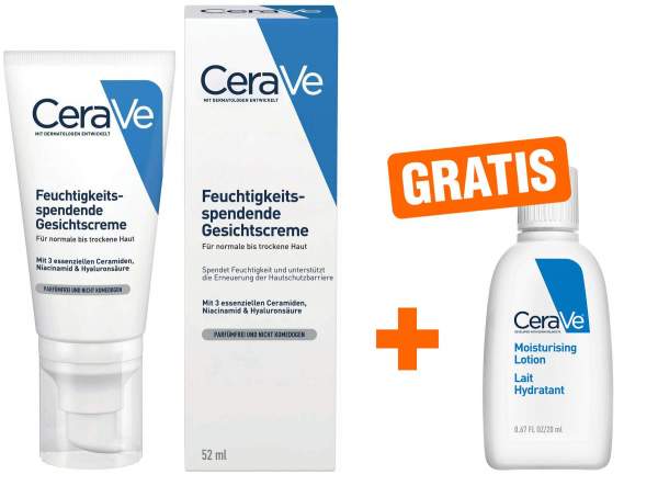CeraVe feuchtigkeitsspendende Nachtcreme 52 ml + gratis 20 ml Feuchtigkeitslotion