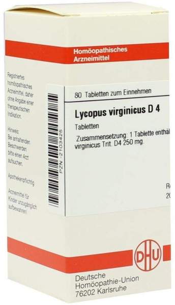 Dhu Lycopus Virginicus D4 80 Tabletten