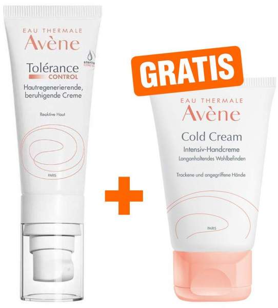 Avene Tolerance Control Creme 40ml + gratis Cold Cream Intensiv Handcreme 50 ml