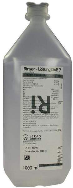 Ringer Lösung Dab 7 Plastik 1000 ml Infusionslösung