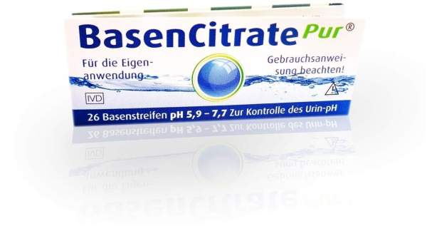 Basencitrate Pur 26 Teststreifen Ph 5,9 - 7,7