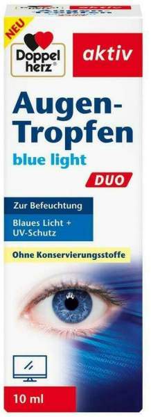 Doppelherz Aktiv Augen-Tropfen blue light Duo 10 ml