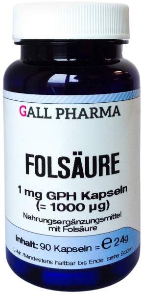 Folsäure 1 mg Gph Kapseln 90 Stück