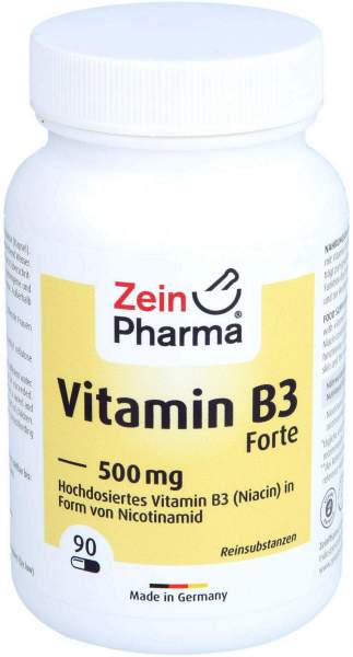 Vitamin B3 forte Niacin 500 mg Kapseln 90 Stück