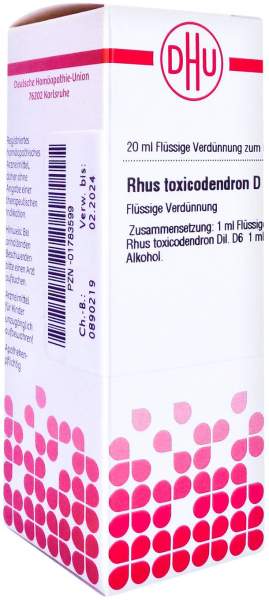 Rhus Tox. D 6 Dilution 20 ml