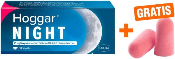Hoggar Night Tabletten 10 Stück + gratis Ohropax® Soft Ohrstöpsel 2 Stück
