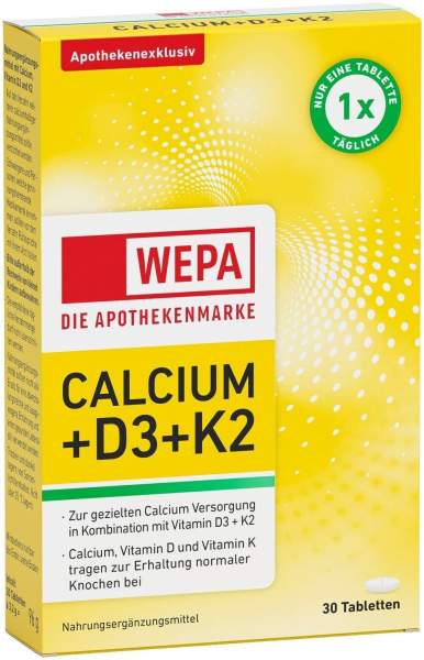 Wepa Calcium + D3 + K2 30 Tabletten