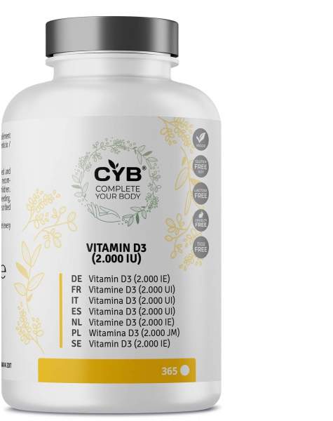 CYB Vitamin D3 2000 I.E. hochdosiert 365 Tabletten