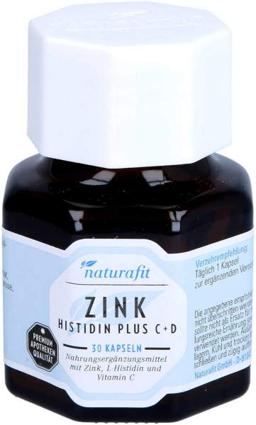 Naturafit Zink Histidin Plus C + D 30 Kapseln