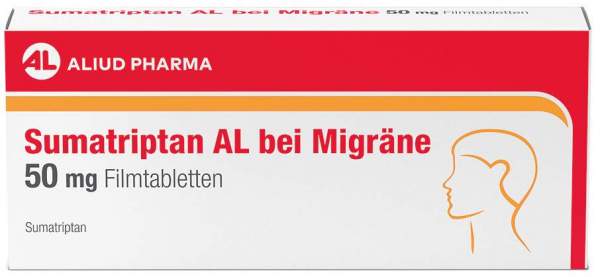 Sumatriptan AL bei Migräne 50 mg Filmtabletten 2 Stück