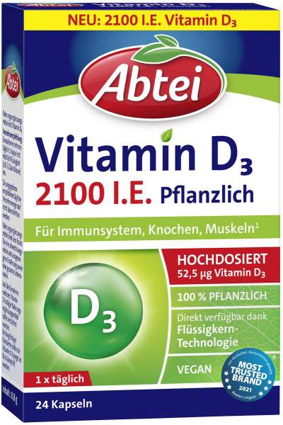 Abtei Vitamin D3 2100 Pflanzlich 24 Flüssigkapseln