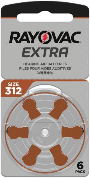 Rayovac Hörgerätebatterien 312 braun