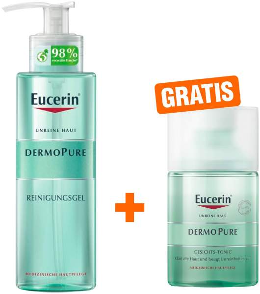 Eucerin DermoPure Reinigungsgel + gratis Eucerin DermoPure Gesichts-Tonic 100 ml