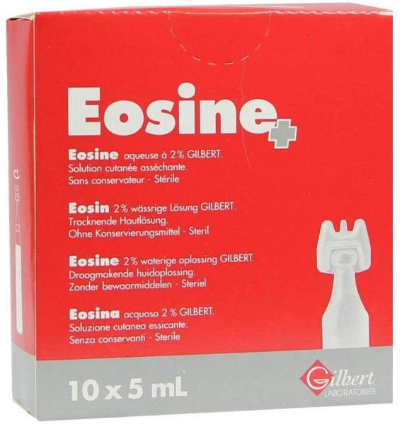 Eosin 2% Wässrige Pflegelösung Steril 10 X 5 ml Lösung