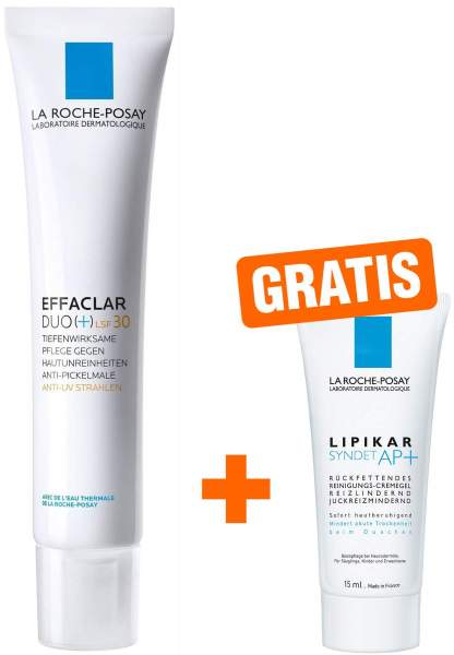 La Roche Posay Effaclar Duo+ LSF30 40 ml + gratis Lipikar Syndet AP+ 15 ml