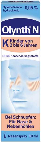 Olynth 0,05 % N Schnupfen Dosierspray ohne Konservierungsmittel Kinder 10 ml