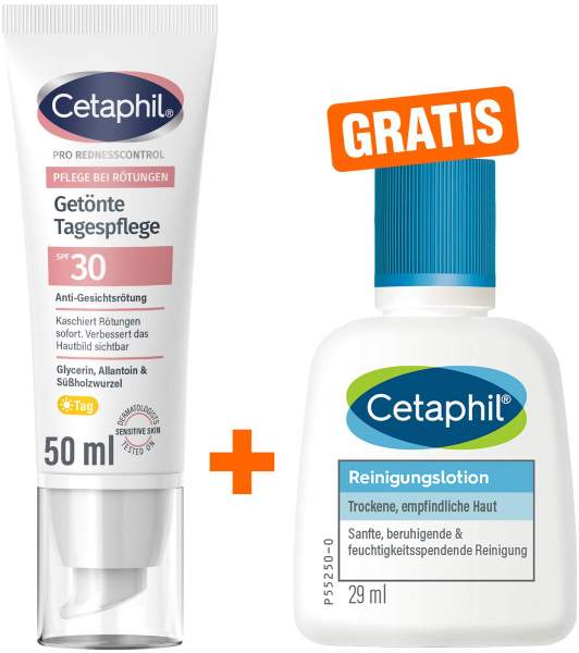Cetaphil RednessControl getönte Tagespflege SPF30 50 ml Creme + gratis Cetaphil Reinigungslotion 29 ml