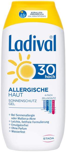 Ladival Sonnenschutz Gel Allergische Haut LSF 30 200 ml Gel