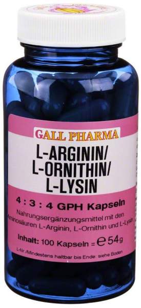 L-Arginin - L - Ornithin - L - Lysin 4 : 3 : 4 Gph 100 Kapseln