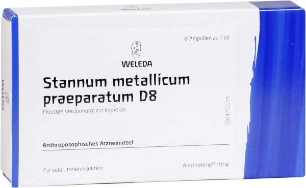 Weleda Stannum Metallicum Praeparatum D8 8 X 1 ml Ampullen