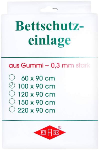 Betteinlage 100x90cm Weiss Gummiplatte 0,3 mm