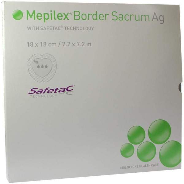 Mepilex Border Sacrum AG Verband 18x18cm