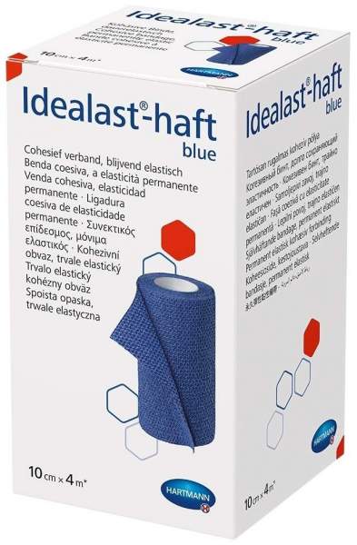 Idealast-Haft Color Binde 10cm X 4m Blau 1 Stück