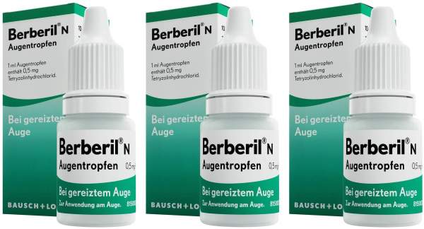 Berberil N Augentropfen 3 x 10 ml Augentropfen