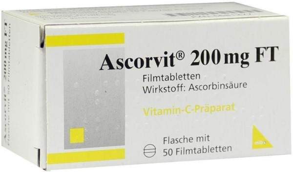 Ascorvit 200 mg Ft 50 Filmtabletten