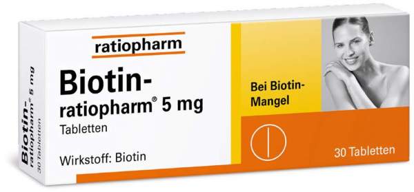 Biotin Ratiopharm 5mg 30 Tabletten