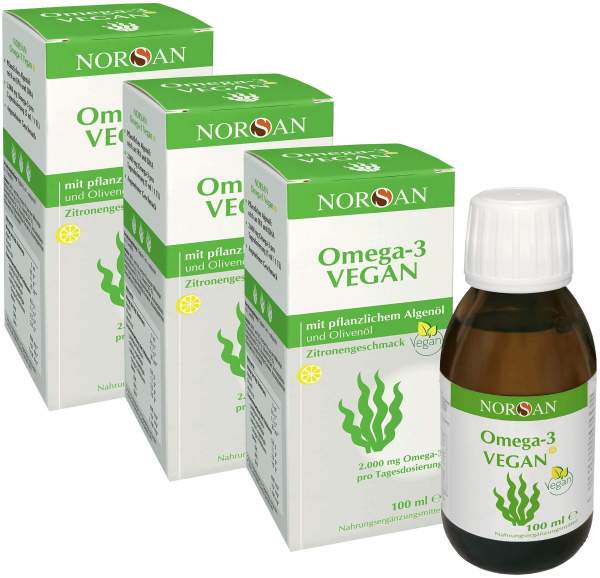 Norsan Omega-3 vegan flüssig 3 x 100 ml