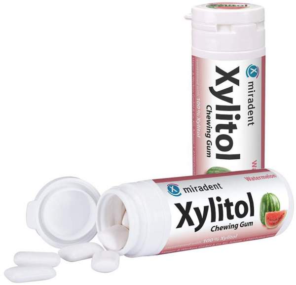 Miradent Xylitol Chewing Gum Wassermelone 30 Stück
