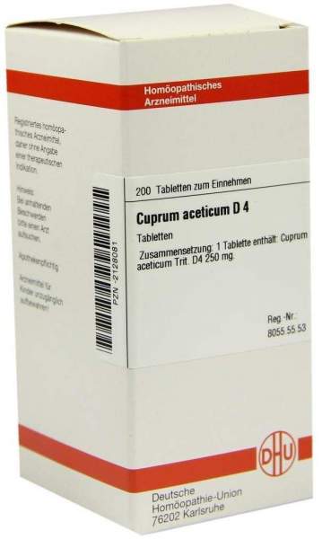 Cuprum Aceticum D 4 200 Tabletten