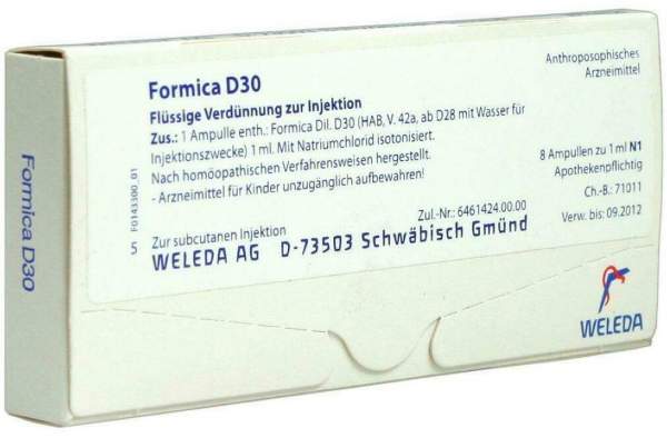 Weleda Formica D30 8 X 1 ml Ampullen