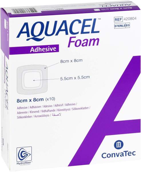 Aquacel Foam Adhäsiv 8x8 cm Verband