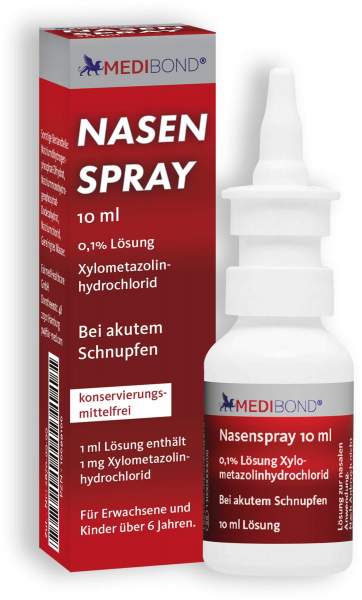 Nasenspray Medibond 10 ml 0,1% Lösung Xylometazolin