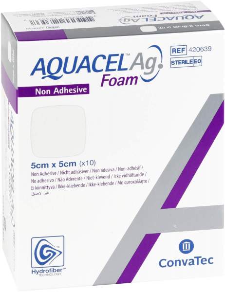 Aquacel AG Foam Nicht Adhäsiv 5x5 cm