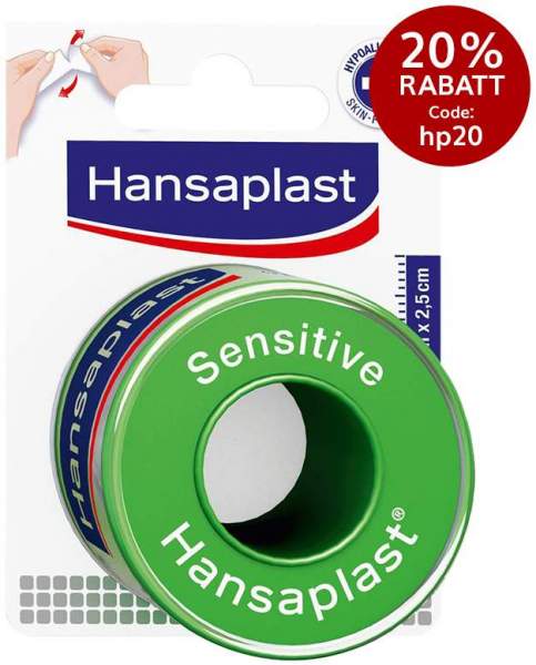 Hansaplast Fixierpflaster Sensitive 5 m x 2,5 cm 1 Rolle