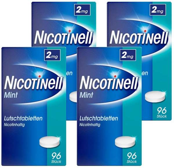 Nicotinell Lutschtabletten 2 mg Mint 4 x 96 Stück
