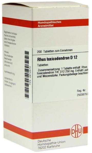 Rhus Toxicodendron D12 Dhu Tabletten 200 Tabletten