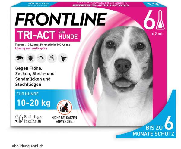 Frontline TRI-ACT Hund 10-20 kg 6 Pipetten