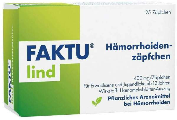 Faktu lind Hämorrhoidenzäpfchen 25 Stück