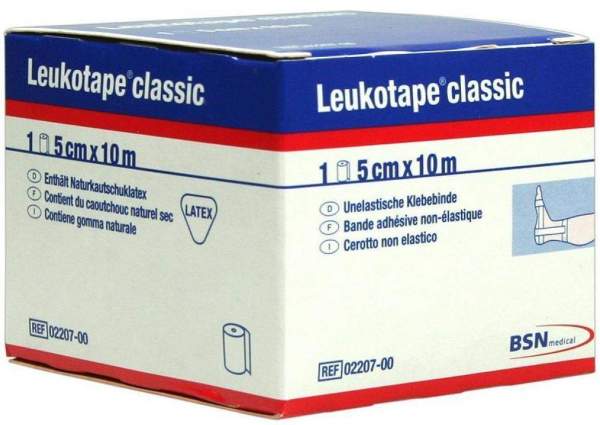 Leukotape Classic 10 M X 5 cm Weiss 1 Verband