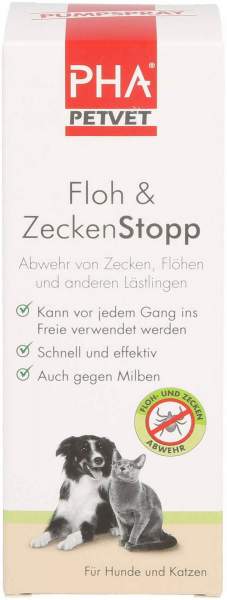 Pha Floh &amp; Zeckenstopp Pumpspray Für Hunde und Katzen 100ml