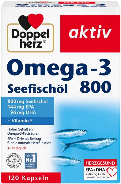 Doppelherz Omega-3 Seefischöl 800 Aktiv 120 Kapseln
