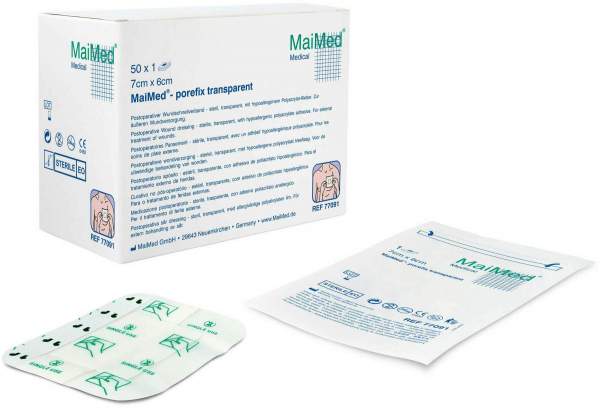 Maimed Porefix Steril 6x7 cm Transparent