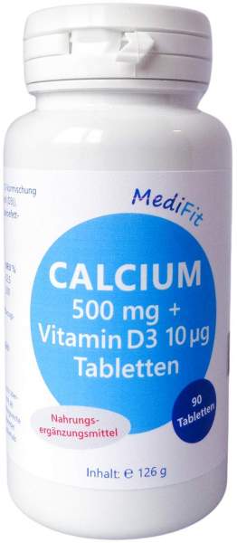Calcium 500 mg+Vitamin D3 Tabletten MediF 90 Stück